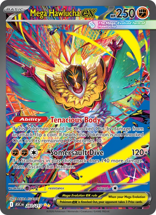 Mega Hawlucha ex 283 Ascended Heroes Pokesingles