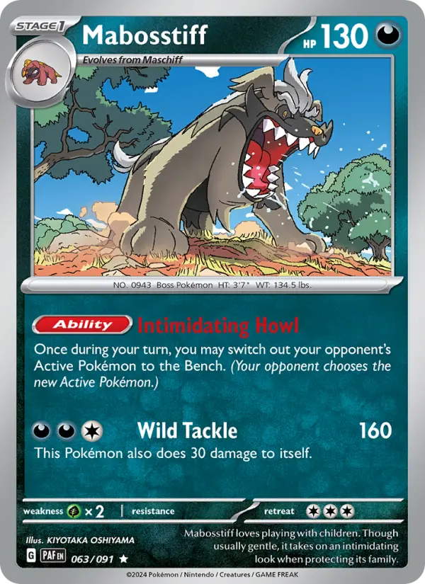 Mabosstiff 63 Paldean Fates Pokesingles