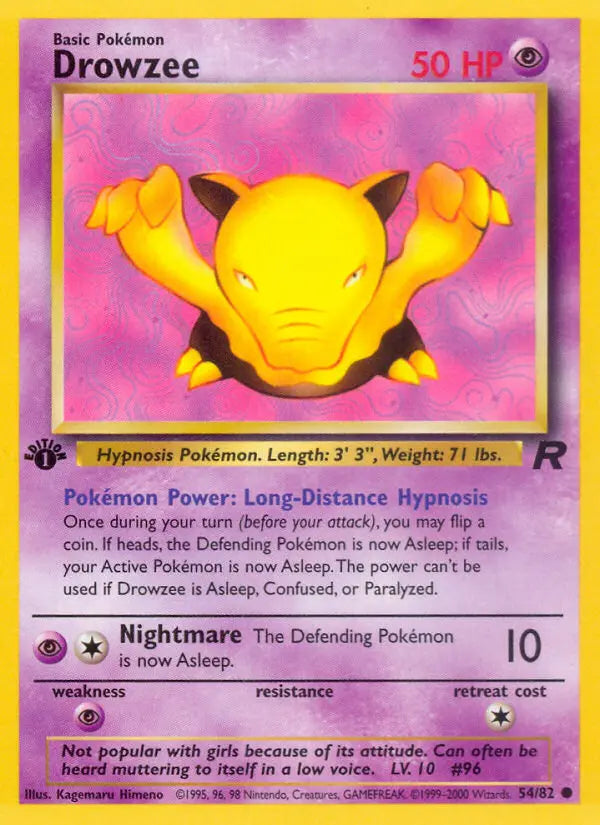 Drowzee 54 Team Rocket Pokesingles