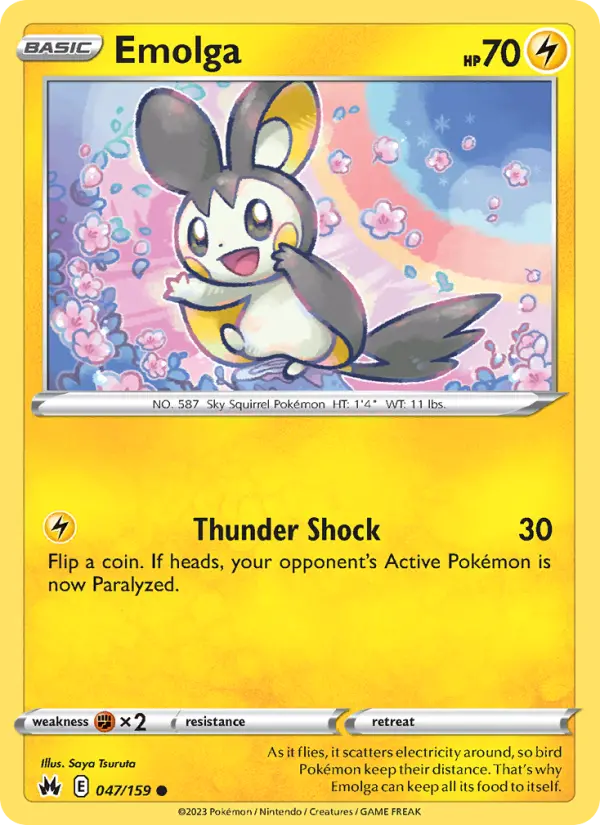 Emolga 47 Crown Zenith Pokesingles