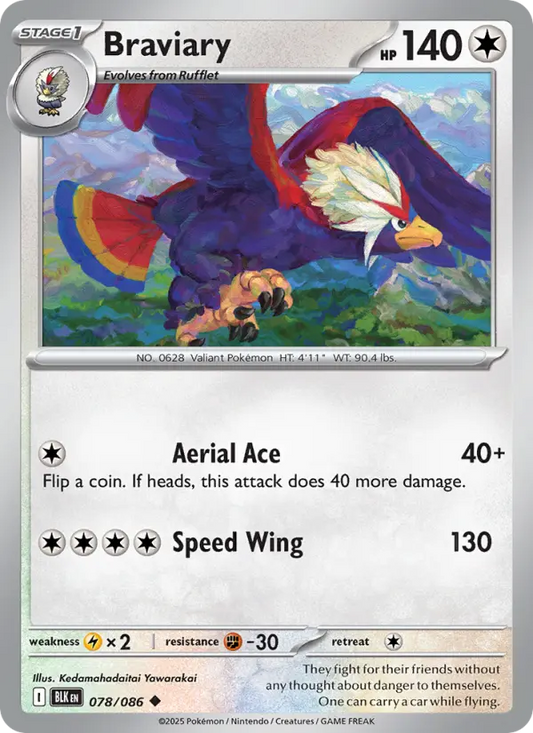 Braviary 78 Black Bolt Pokesingles