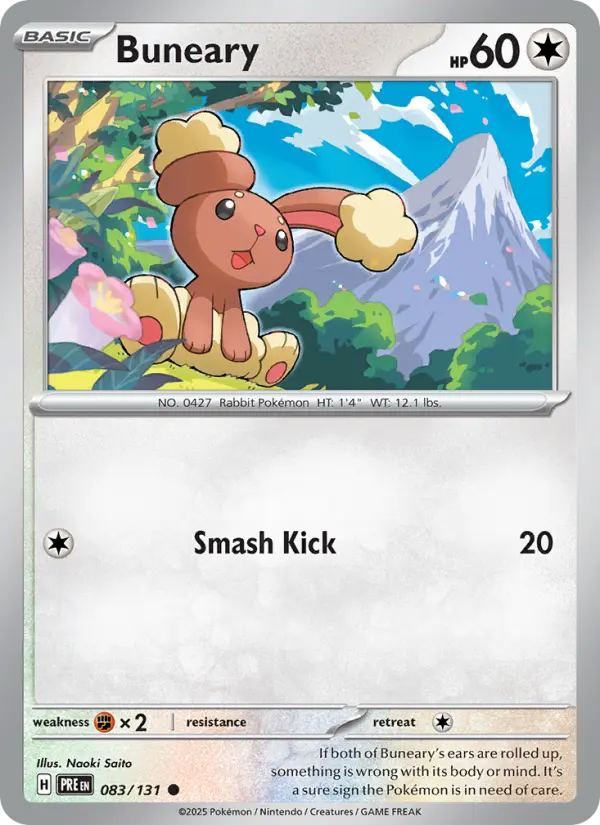 Buneary 83 Prismatic Evolutions Pokesingles