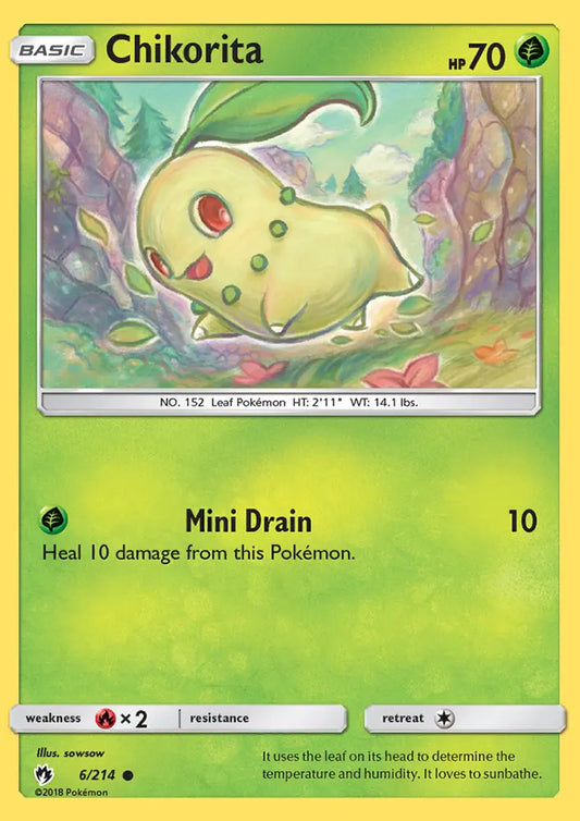 Chikorita 6 Lost Thunder Pokesingles
