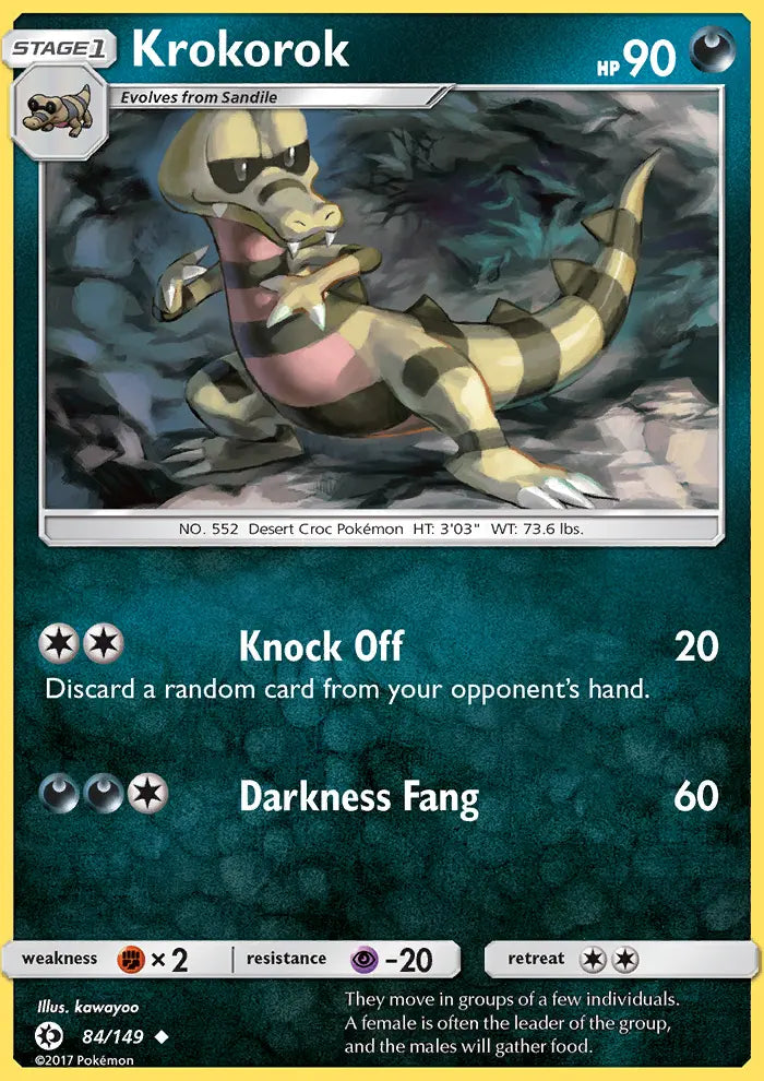 Krokorok 84 Sun & Moon Pokesingles
