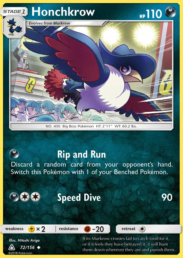 Honchkrow 72 Ultra Prism Pokesingles
