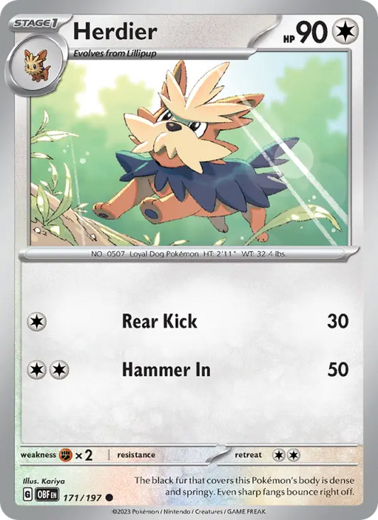 Herdier 171 Obsidian Flames Pokesingles