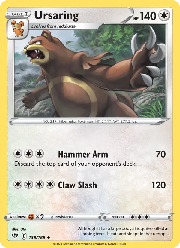Ursaring 139 Darkness Ablaze Pokesingles