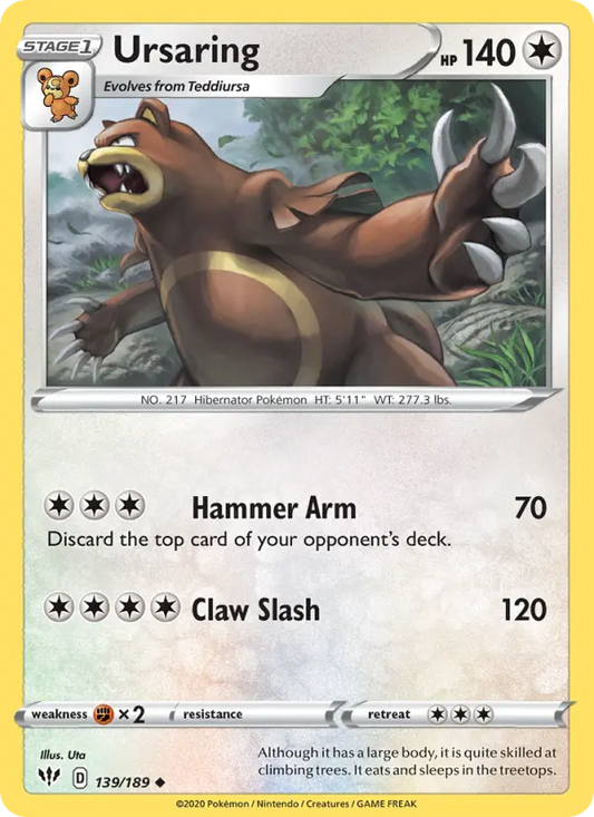 Ursaring 139 Darkness Ablaze Pokesingles