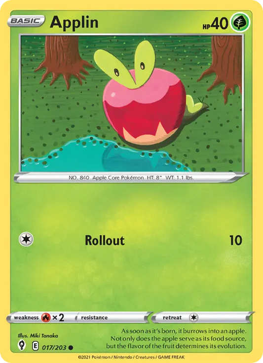 Applin 17 Evolving Skies Pokesingles