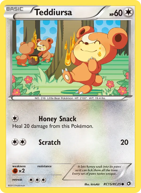 Teddiursa RC15 Legendary Treasures Pokesingles