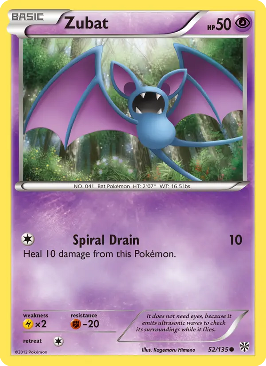 Zubat 52 Plasma Storm Pokesingles