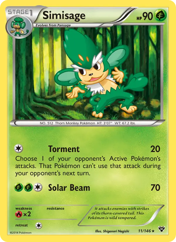 Simisage 11 XY Pokesingles