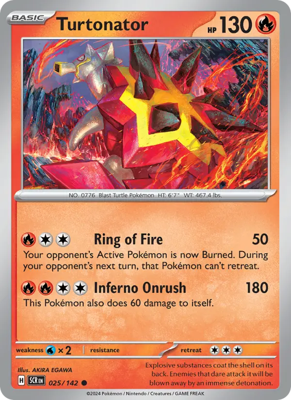 Turtonator 25 Stellar Crown Pokesingles
