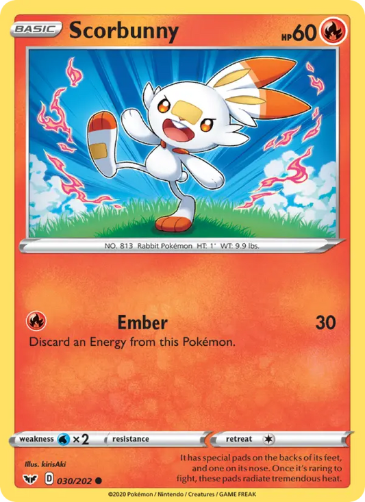 Scorbunny 30 Sword & Shield Pokesingles