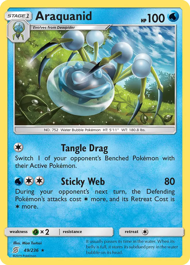 Araquanid 49 Unified Minds Pokesingles