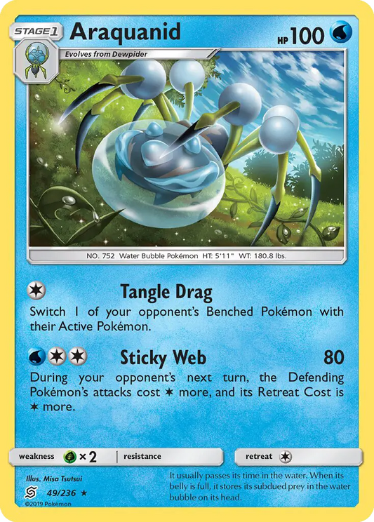 Araquanid 49 Unified Minds Pokesingles