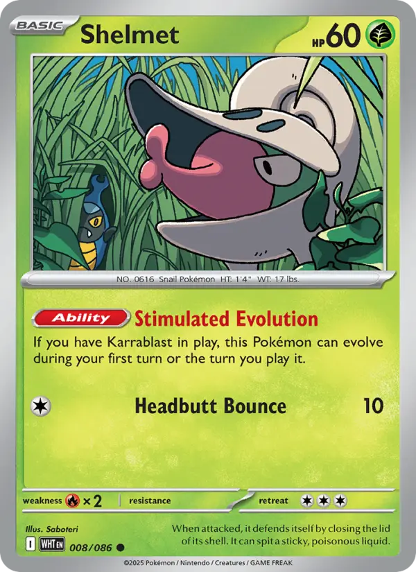 Shelmet 8 White Flare Pokesingles