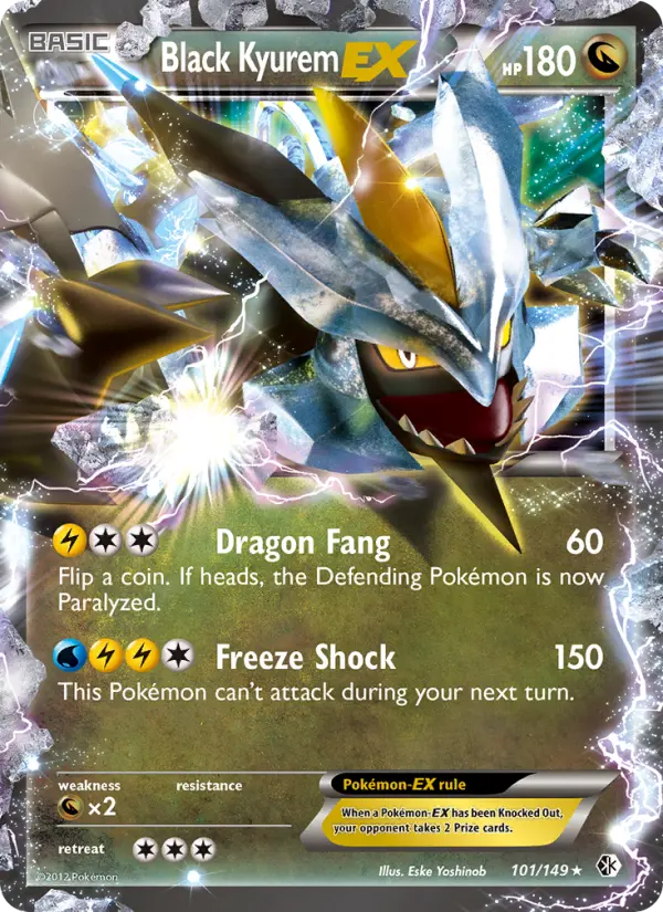 Black Kyurem-EX 101 Boundaries Crossed Pokesingles