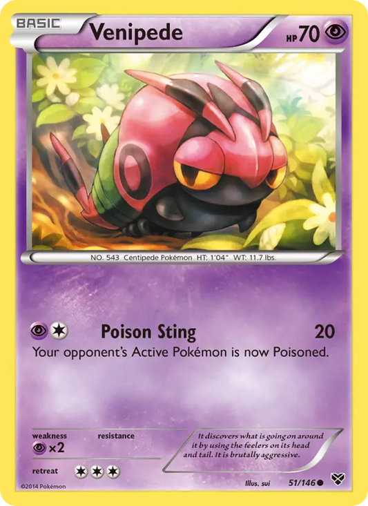 Venipede 51 XY Pokesingles