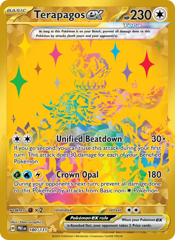 Terapagos ex 180 Prismatic Evolutions Pokesingles