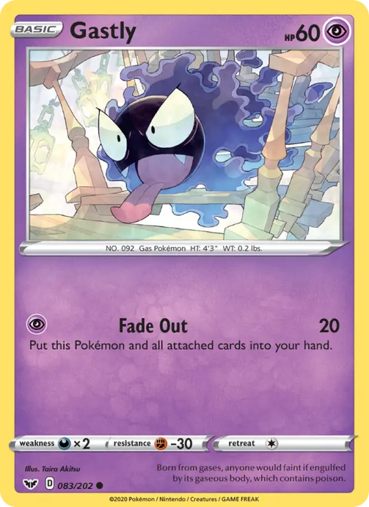 Gastly 83 Sword & Shield Pokesingles