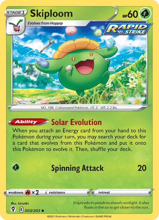 Skiploom 3 Evolving Skies Pokesingles