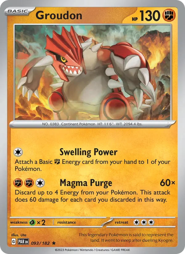 Groudon 93 Paradox Rift Pokesingles