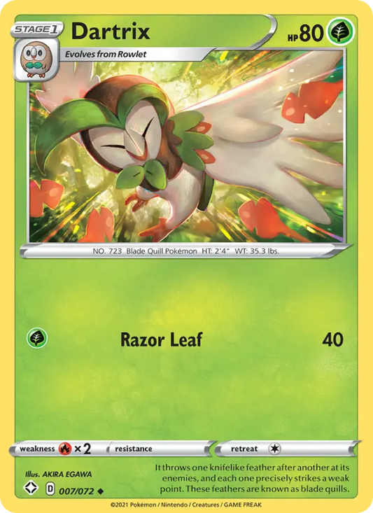 Dartrix 7 Shining Fates Pokesingles