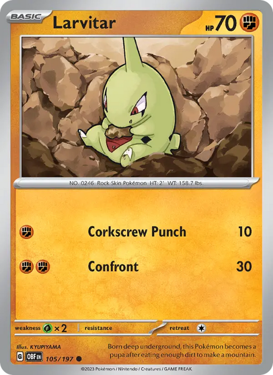 Larvitar 105 Obsidian Flames Pokesingles