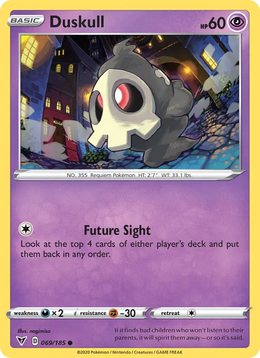Duskull 69 Vivid Voltage Pokesingles