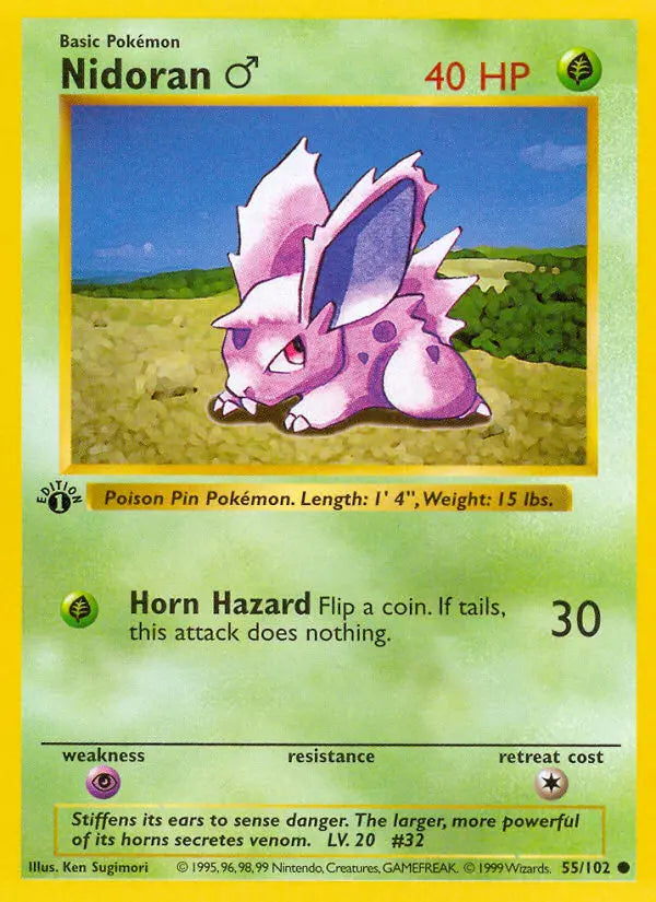 Nidoran♂ 55 Base Set Pokesingles