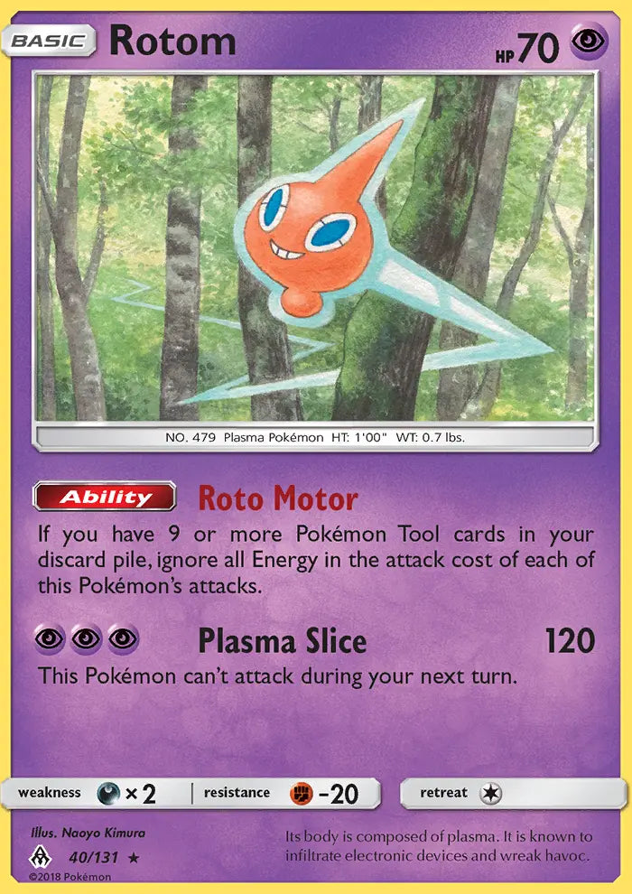 Rotom 40 Forbidden Light Pokesingles