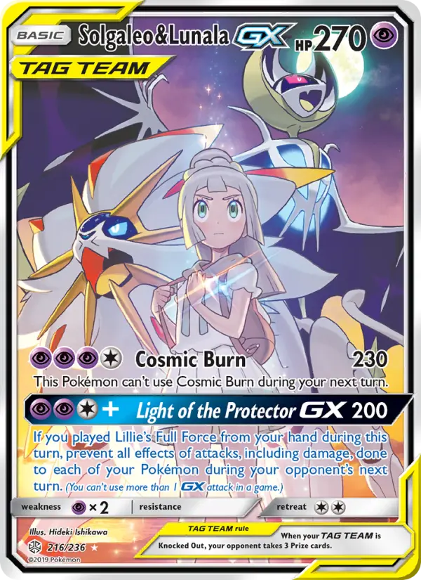Solgaleo & Lunala GX 216 Cosmic Eclipse Pokesingles