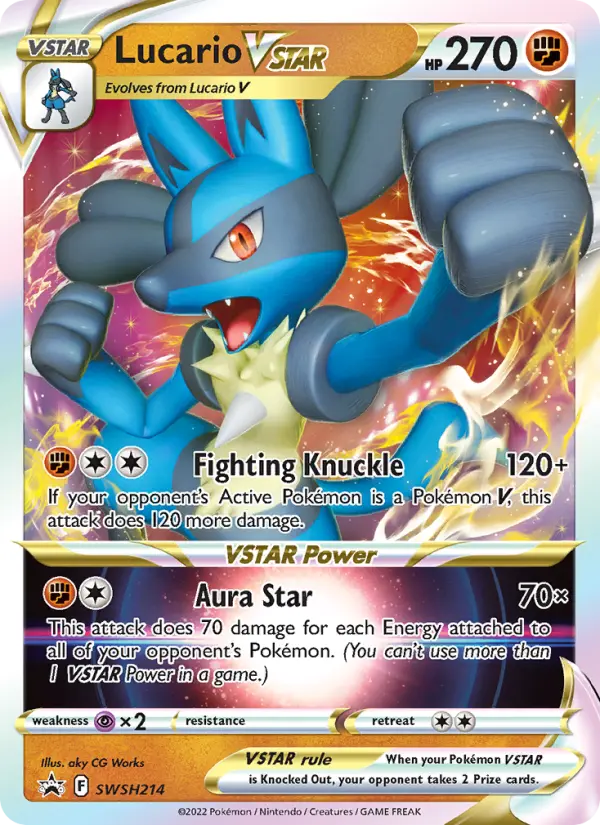 Lucario VSTAR SWSH214 SWSH Black Star Promos Pokesingles