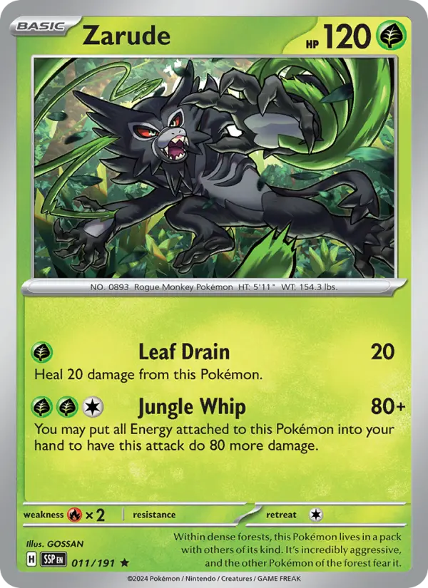 Zarude 11 Surging Sparks Pokesingles