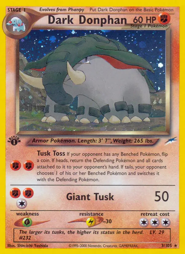 Dark Donphan 3 Neo Destiny Pokesingles