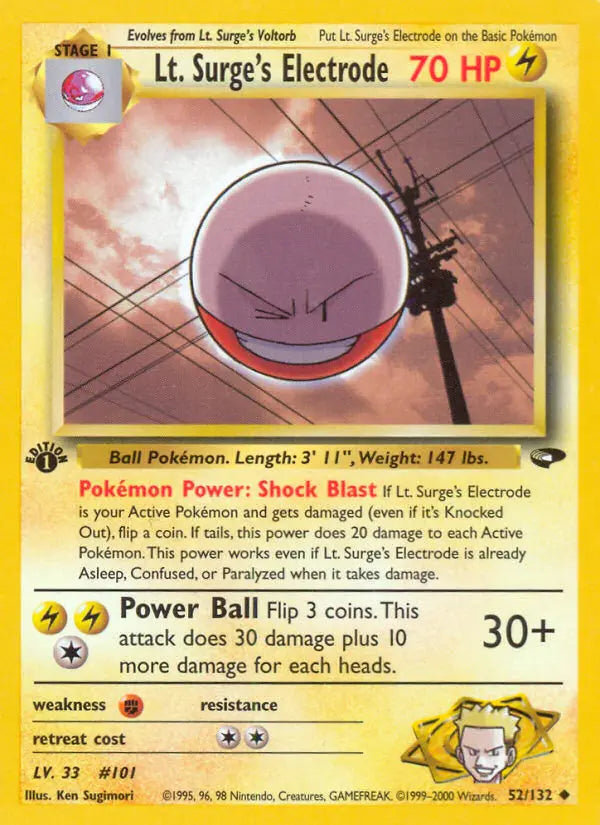 Lt. Surge's Electrode 52 Gym Challenge Pokesingles