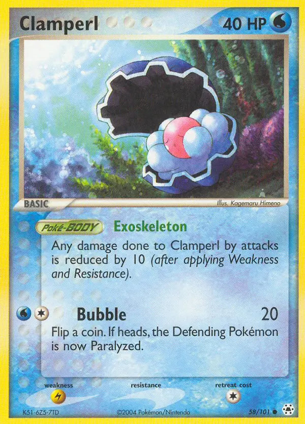 Clamperl 58 Hidden Legends Pokesingles