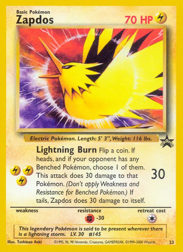 Zapdos 23 Wizards Black Star Promos Pokesingles