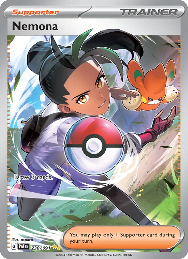 Nemona 238 Paldean Fates Pokesingles