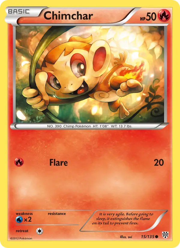 Chimchar 15 Plasma Storm Pokesingles