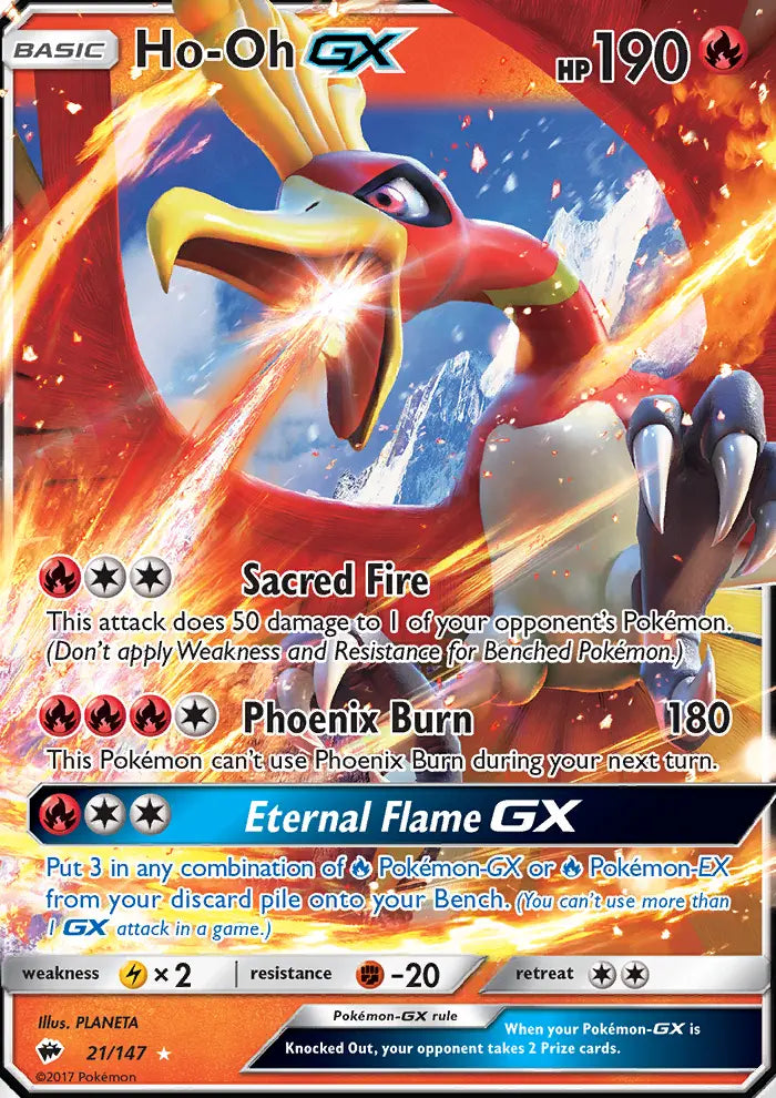 Ho-Oh GX 21 Burning Shadows Pokesingles