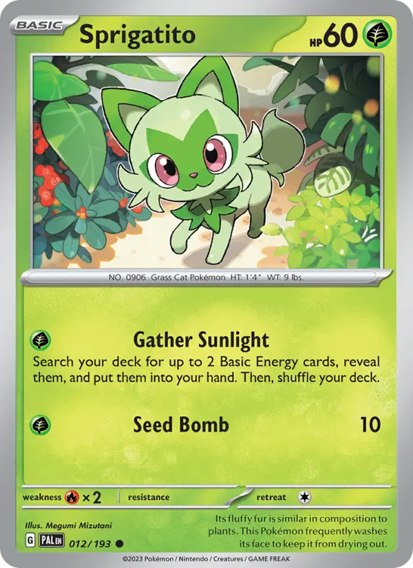 Sprigatito 12 Paldea Evolved Pokesingles