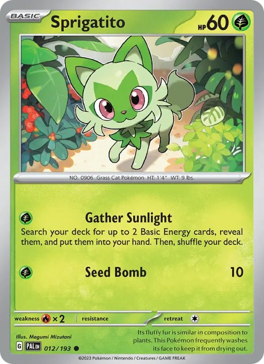 Sprigatito 12 Paldea Evolved Pokesingles