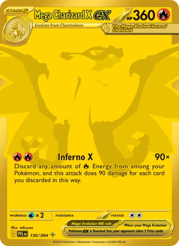 Mega Charizard X ex 130 Phantasmal Flames Pokesingles