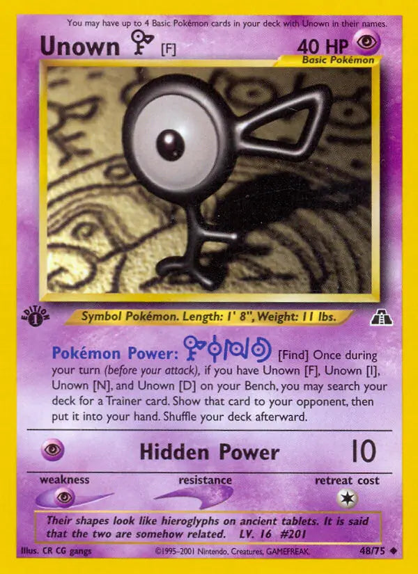 Unown [F] 48 Neo Discovery Pokesingles