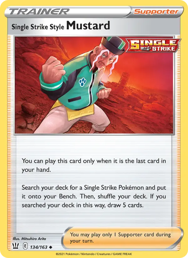 Single Strike Style Mustard 134 Battle Styles Pokesingles