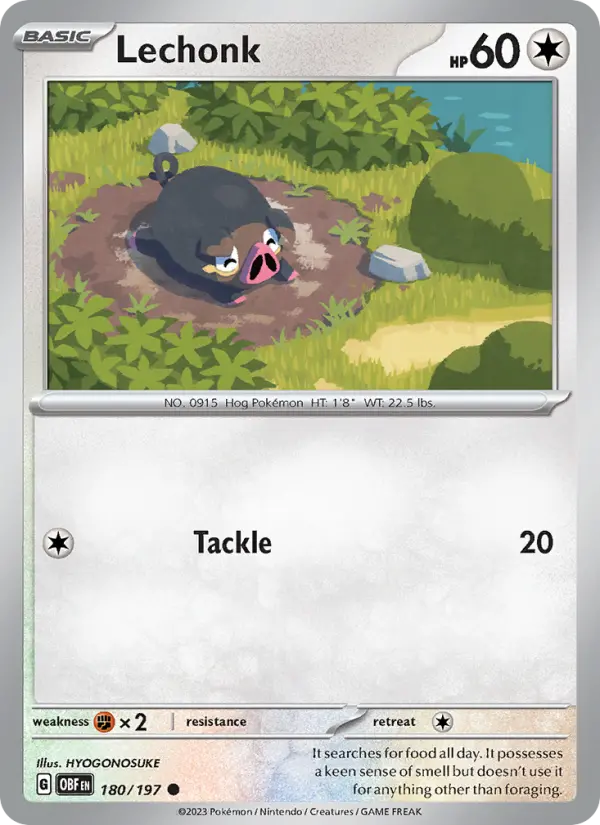 Lechonk 180 Obsidian Flames Pokesingles