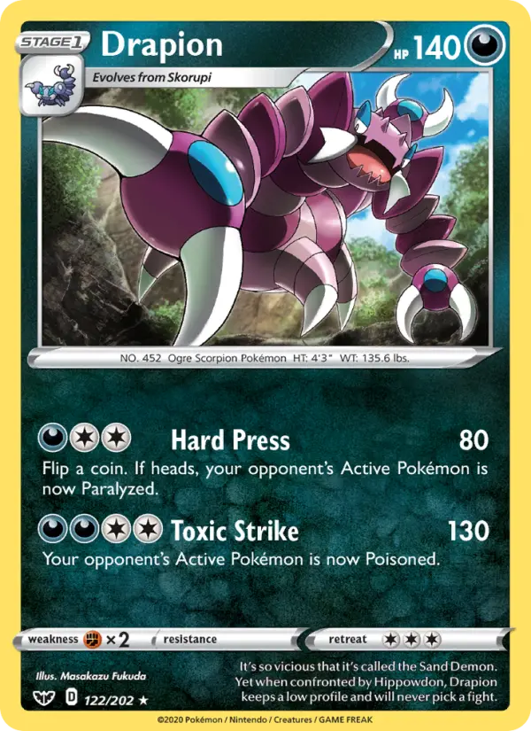Drapion 122 Sword & Shield Pokesingles