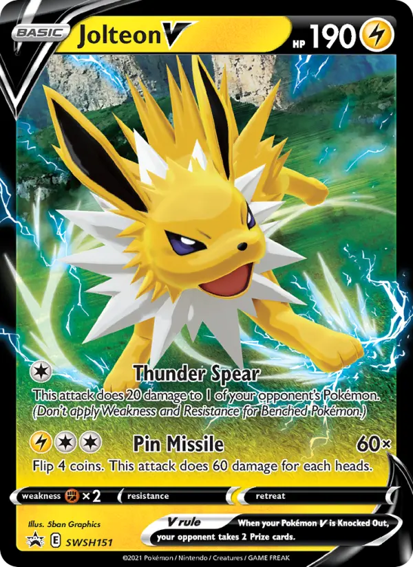 Jolteon V SWSH151 SWSH Black Star Promos Pokesingles